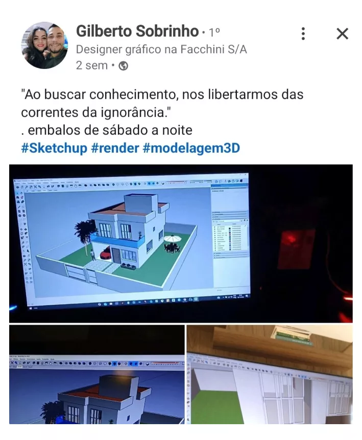 aluno do curso de SketchUp