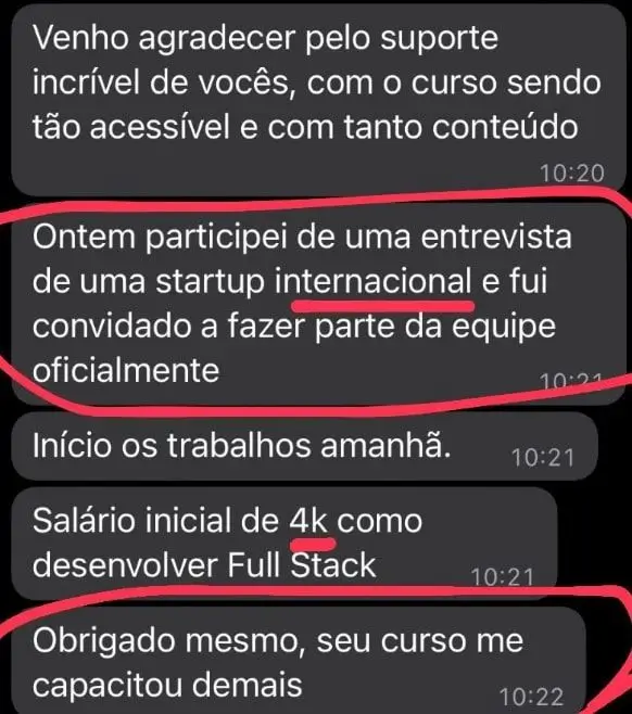 aluno da Formação Full Stack JavaScript